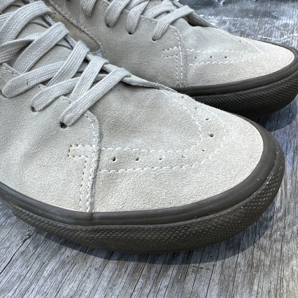 Vans Skate Sk8-Hi Men’s 9.5 Skate Shoes Sneakers Oatmeal Dark Gum Tan High Top - Picture 8 of 16